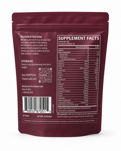 Daily Creatine +Complete for Women — supplement facts